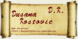 Dušana Kostović vizit kartica